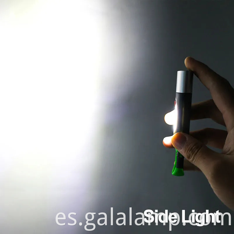 Linterna recargable compacta tipo-C con fatídica blanca brillante